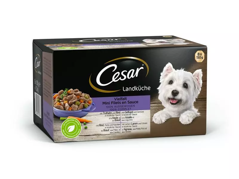 Cesar Nassfutter Landküche in Sauce, 8 x 150 g 1 Cesar Nassfutter Landküche in Sauce, 8 x 150 g