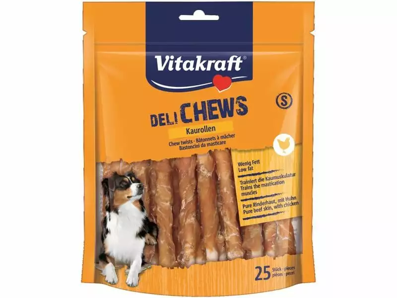 Vitakraft Kaurolle Deli Chews Chicken S, 25 Stk. 1 Vitakraft Kaurolle Deli Chews Chicken S, 25 Stk.