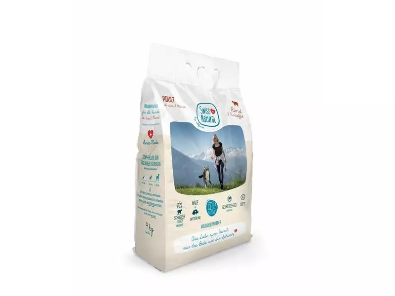 Swiss Natural Halbfeuchtfutter Adult Soft, Rind & Kartoffel, 4 kg 1 Swiss Natural Halbfeuchtfutter Adult Soft, Rind & Kartoffel, 4 kg