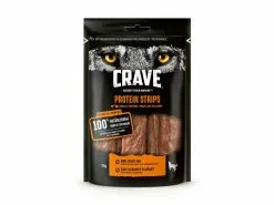 Crave Kausnack Protein Strips Huhn und Truthahn, 55 g