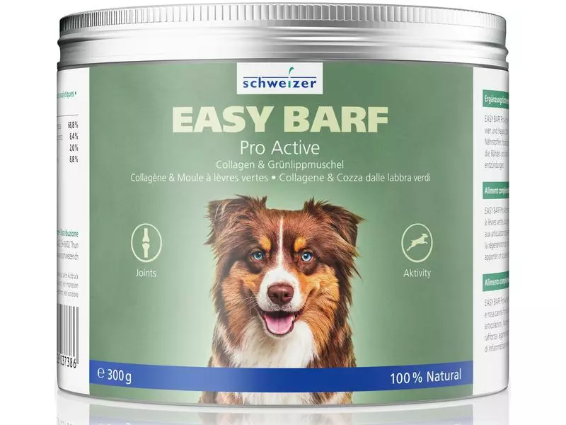 Eric Schweizer Hunde-Nahrungsergänzung Easy Barf Pro Active Pulver, 300 g 1 Eric Schweizer Hunde-Nahrungsergänzung Easy Barf Pro Active Pulver, 300 g