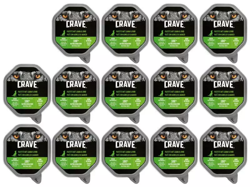Crave Nassfutter Pastete Lamm & Rind, 14 x 150 g 1 Crave Nassfutter Pastete Lamm & Rind, 14 x 150 g