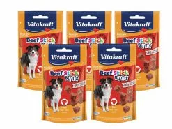 Vitakraft Leckerli Beef-Stick Bits Rind, Multipack 5 x 40 g