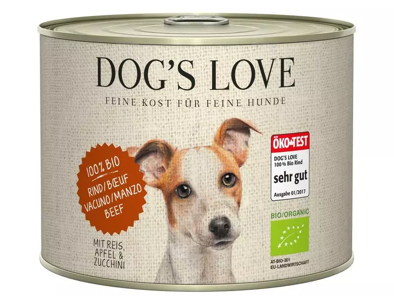 Dog's Love Nassfutter BIO Adult Rind, 200 g 1 Dog's Love Nassfutter BIO Adult Rind, 200 g