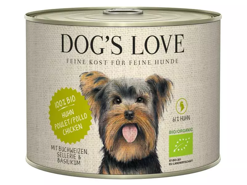 Dog's Love Nassfutter BIO Adult Huhn, 200 g 1 Dog's Love Nassfutter BIO Adult Huhn, 200 g