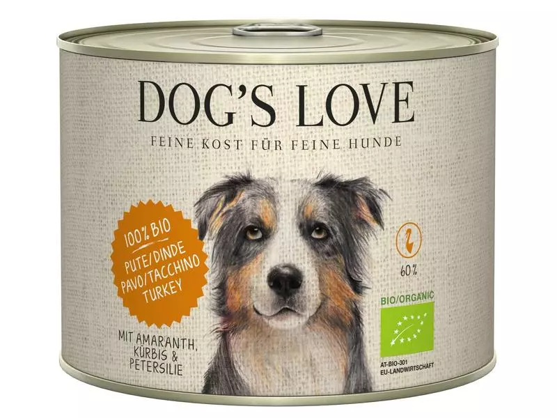 Dog's Love Nassfutter BIO Adult Truthahn, 200 g 1 Dog's Love Nassfutter BIO Adult Truthahn, 200 g