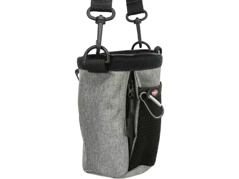 Trixie Snack-Tasche Multi Twist, ø 12 × 17 cm, Grau/ Schwarz 2 Trixie Snack-Tasche Multi Twist, ø 12 × 17 cm, Grau/ Schwarz - Image 2