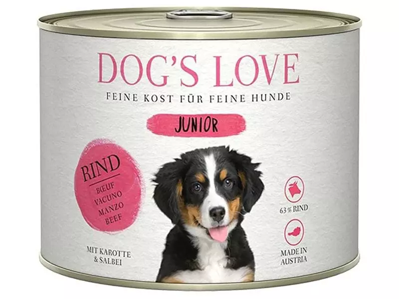 Dog's Love Nassfutter Junior Rind, 200 g 1 Dog's Love Nassfutter Junior Rind, 200 g
