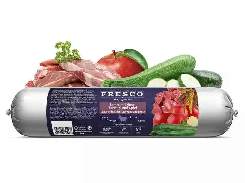 FRESCO Nassfutter BARF Lamm mit Hirse, 400 g 2 FRESCO Nassfutter BARF Lamm mit Hirse, 400 g - Image 2