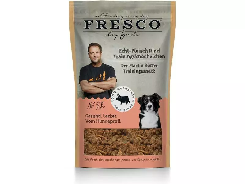 FRESCO Leckerli Martin Rütter Trainingsknöchelchen Rind, 150 g 1 FRESCO Leckerli Martin Rütter Trainingsknöchelchen Rind, 150 g
