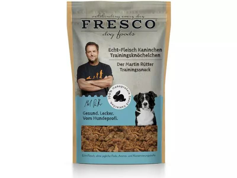 FRESCO Leckerli Martin Rütter Trainingsknöchelchen Kaninchen, 150 g 1 FRESCO Leckerli Martin Rütter Trainingsknöchelchen Kaninchen, 150 g