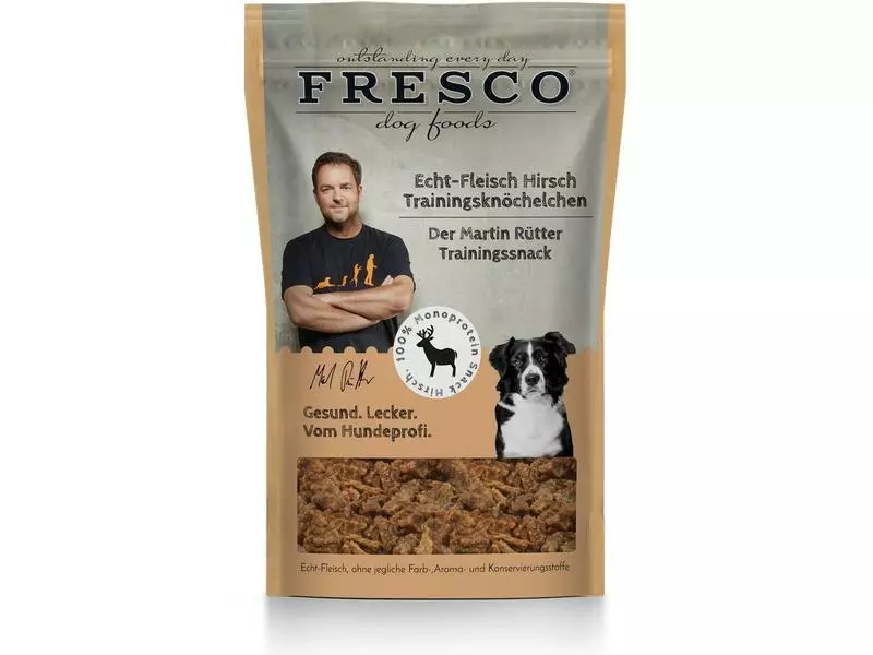 FRESCO Leckerli Martin Rütter Trainingsknöchelchen Hirsch, 150 g 1 FRESCO Leckerli Martin Rütter Trainingsknöchelchen Hirsch, 150 g