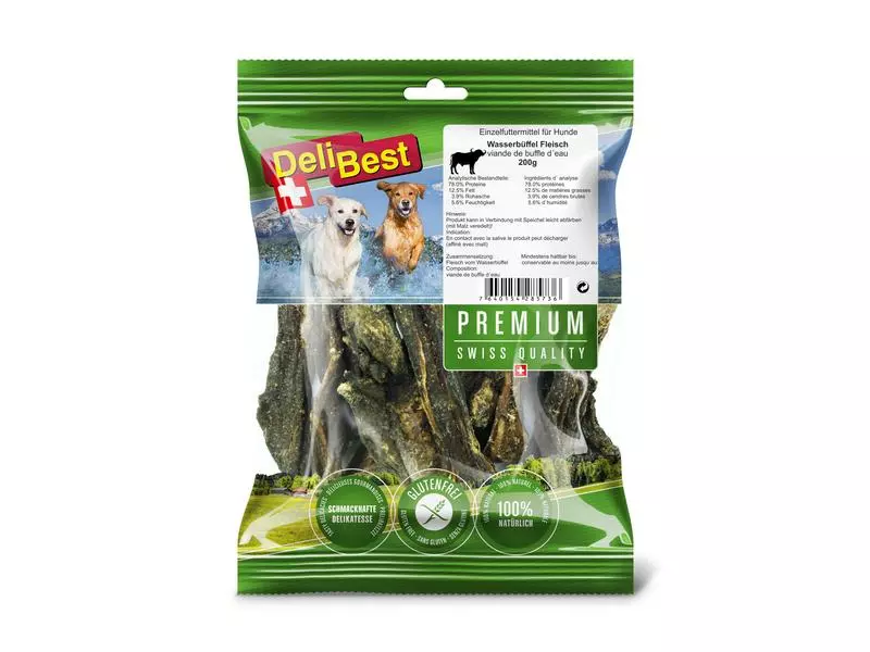 DeliBest Kausnack Premium Wasserbüffelfleisch, 200 g 1 DeliBest Kausnack Premium Wasserbüffelfleisch, 200 g