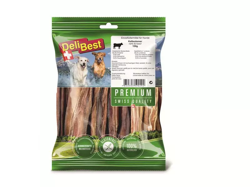 DeliBest Kausnack Premium Kalbsziemer, 150 g 1 DeliBest Kausnack Premium Kalbsziemer, 150 g