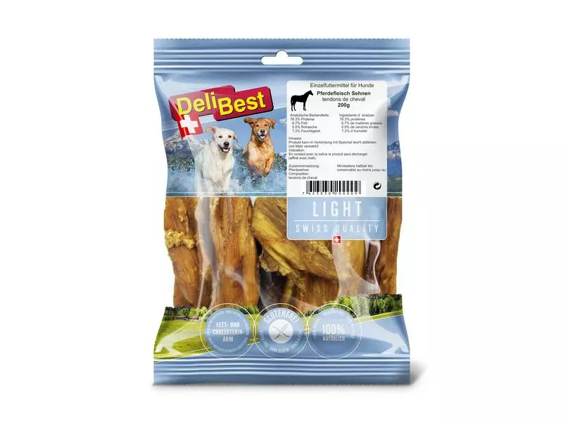 DeliBest Kausnack Light Pferdesehnen, 200 g 1 DeliBest Kausnack Light Pferdesehnen, 200 g