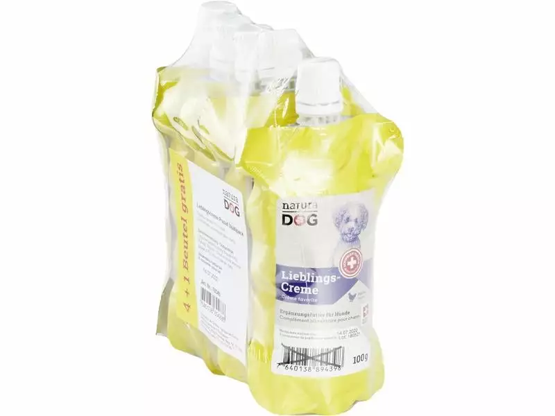 NaturaDog Leckerli Lieblingscreme Poulet, Multipack, 5 x 100 g 1 NaturaDog Leckerli Lieblingscreme Poulet, Multipack, 5 x 100 g