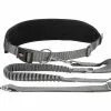 Trixie Joggingleine Bauchgurt mit Leine M, Grafit-Schwarz