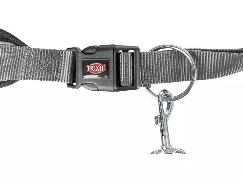 Trixie Joggingleine Bauchgurt mit Leine M, Grafit-Schwarz 2 Trixie Joggingleine Bauchgurt mit Leine M, Grafit-Schwarz - Image 2