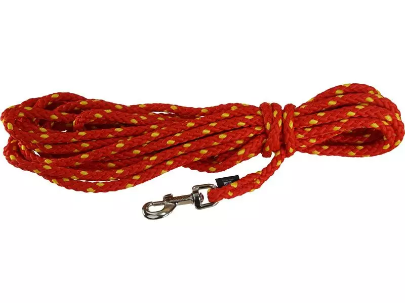 Grossenbacher Schleppleine 1 cm / 10 m, Rot/Gelb 1 Grossenbacher Schleppleine 1 cm / 10 m, Rot/Gelb