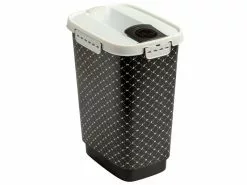 Rotho Tierfutterbehälter Flo, 4.1 l, Schwarz / Weiss