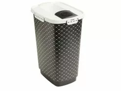 Rotho Tierfutterbehälter Cody, 25 l, Schwarz / Weiss