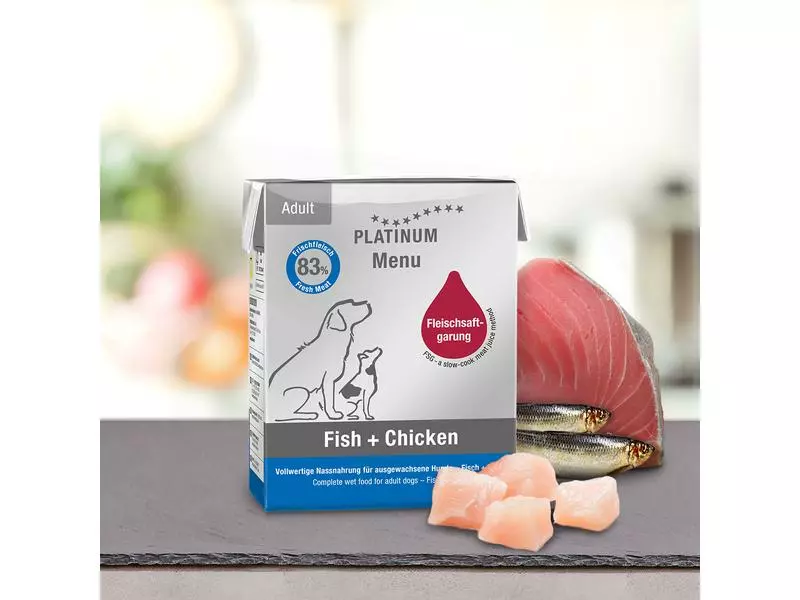 PLATINUM Nassfutter Adult Menu Fisch & Huhn, 12 x 375 g 2 PLATINUM Nassfutter Adult Menu Fisch & Huhn, 12 x 375 g - Image 2