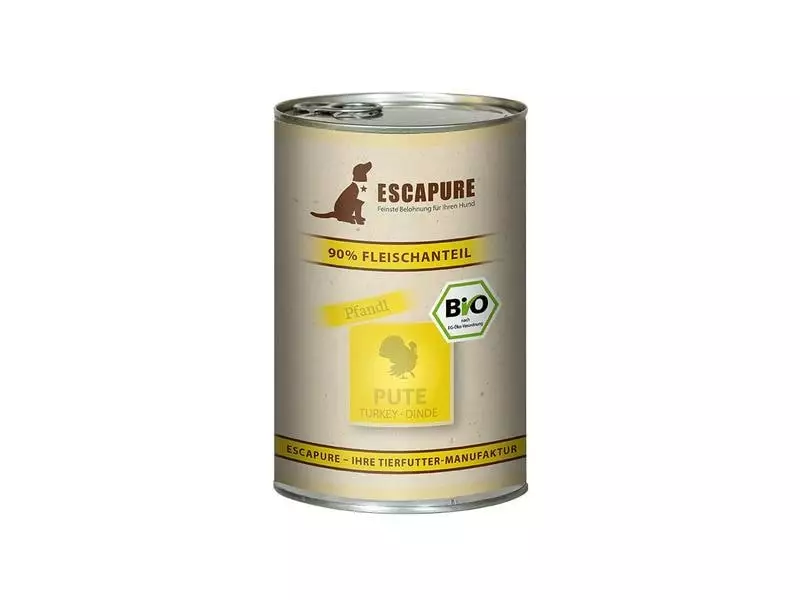 Escapure Nassfutter BIO Puten Pfandl, 6 x 400 g 2 Escapure Nassfutter BIO Puten Pfandl, 6 x 400 g - Image 2
