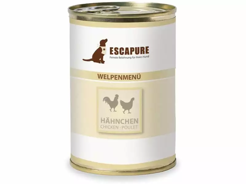 Escapure Nassfutter Welpen Hähnchen, 400 g 1 Escapure Nassfutter Welpen Hähnchen, 400 g
