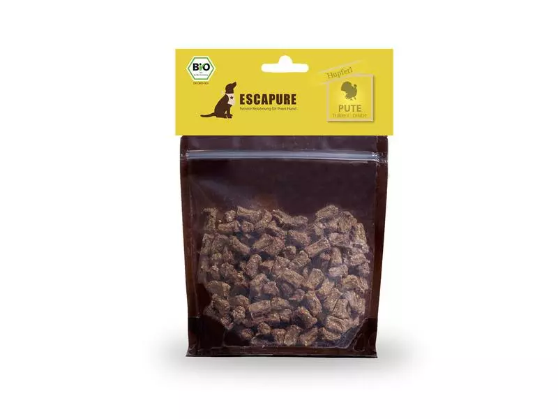 Escapure Leckerli BIO Puten Hupferl 150 g 1 Escapure Leckerli BIO Puten Hupferl 150 g
