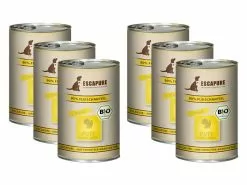 Escapure Nassfutter BIO Puten Pfandl, 6 x 400 g
