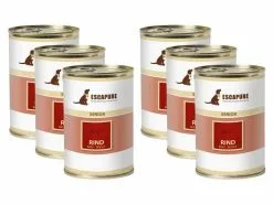 Escapure Nassfutter Senior Menü-Rind, 6 x 400 g