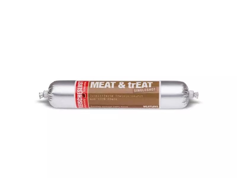 Fleischeslust Leckerli Meat & Treat Singleshot Pferd, 80 g 1 Fleischeslust Leckerli Meat & Treat Singleshot Pferd, 80 g