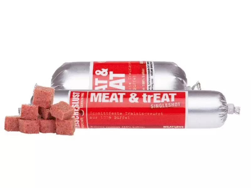 Fleischeslust Leckerli Meat & Treat Singleshot Büffel, 80 g 2 Fleischeslust Leckerli Meat & Treat Singleshot Büffel, 80 g - Image 2