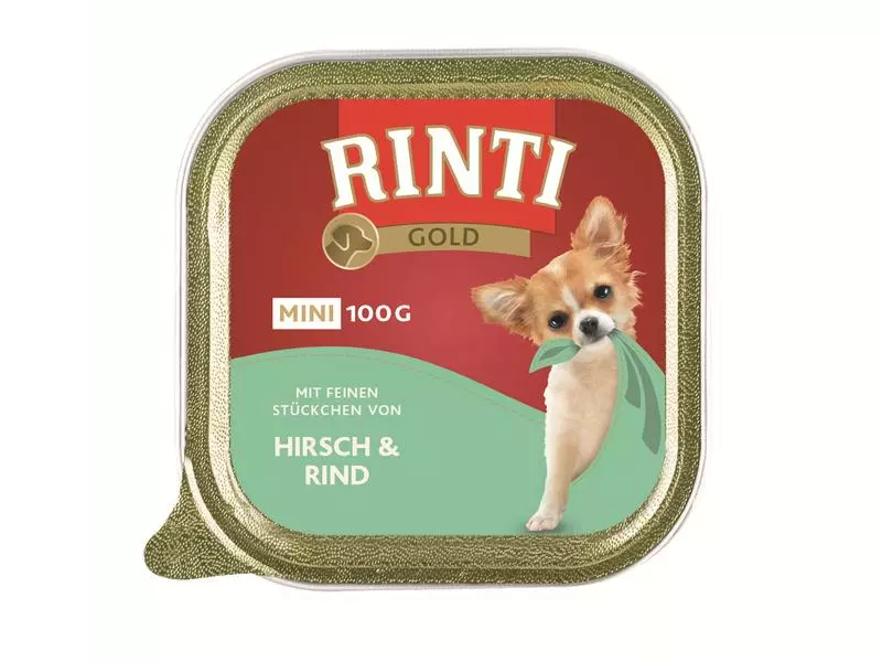 Rinti Nassfutter Gold Mini Hirsch & Rind, 16 x 100 g 2 Rinti Nassfutter Gold Mini Hirsch & Rind, 16 x 100 g - Image 2