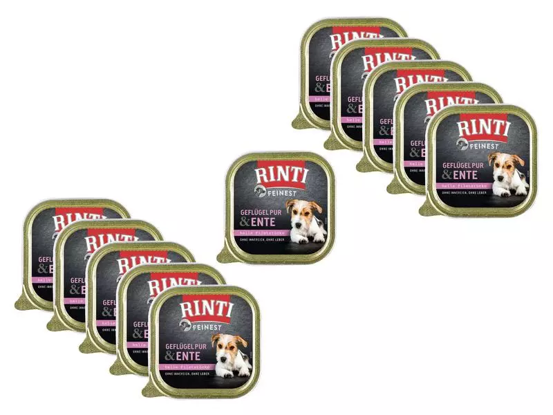 Rinti Nassfutter Feinest Geflügel Pur & Ente, 11 x 150 g 1 Rinti Nassfutter Feinest Geflügel Pur & Ente, 11 x 150 g