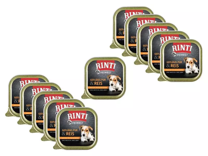Rinti Nassfutter Feinest Geflügel Pur & Reis, 11 x 150 g 1 Rinti Nassfutter Feinest Geflügel Pur & Reis, 11 x 150 g