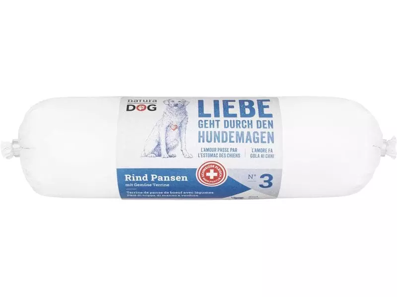 NaturaDog Nassfutter Rind Pansen mit Gemüse Terrine, 400 g 1 NaturaDog Nassfutter Rind Pansen mit Gemüse Terrine, 400 g