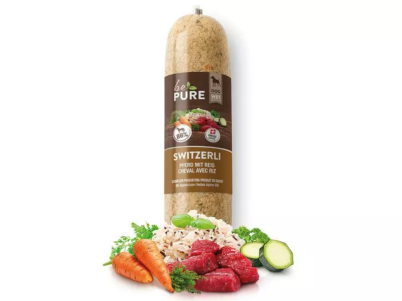 Be Pure Nassfutter Switzerli Pferd mit Reis, 400 g 2 Be Pure Nassfutter Switzerli Pferd mit Reis, 400 g - Image 2