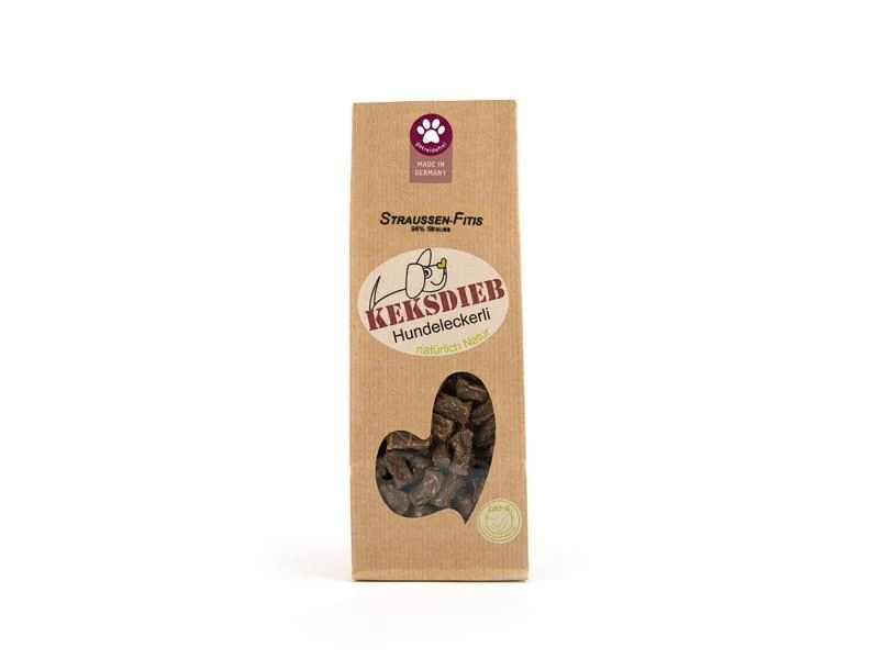 KEKSDIEB Leckerli Straussen Fitis, 125 g 1 KEKSDIEB Leckerli Straussen Fitis, 125 g