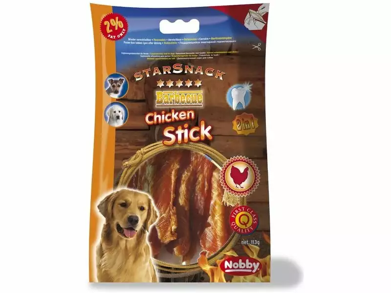 Nobby Kausnack StarSnack Barbecue Chicken Stick, 13.5 cm, 113 g 1 Nobby Kausnack StarSnack Barbecue Chicken Stick, 13.5 cm, 113 g
