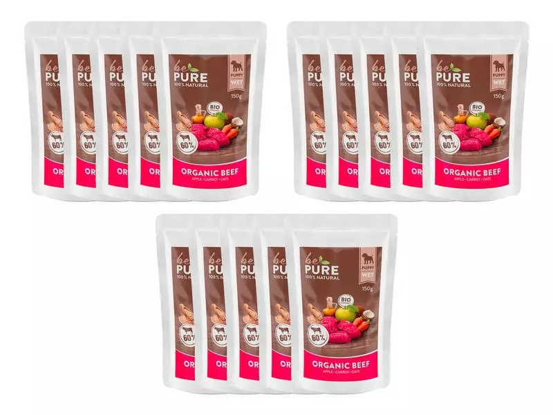 Be Pure Nassfutter Rind mit Apfel, Karotte & Hafer, 15 x 150 g 1 Be Pure Nassfutter Rind mit Apfel, Karotte & Hafer, 15 x 150 g