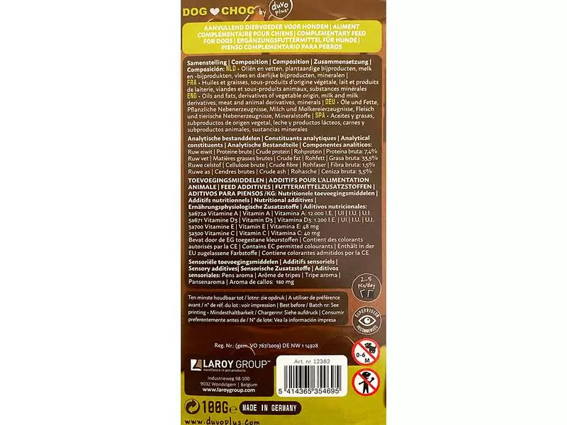 Duvoplus Leckerli Dog-Choc Pansen, 100 g 2 Duvoplus Leckerli Dog-Choc Pansen, 100 g - Image 2