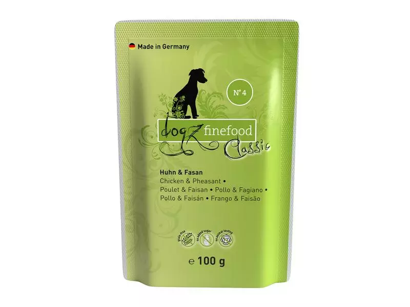 Dogz finefood Nassfutter No.04 Huhn & Fasan, 100 g 1 Dogz finefood Nassfutter No.04 Huhn & Fasan, 100 g