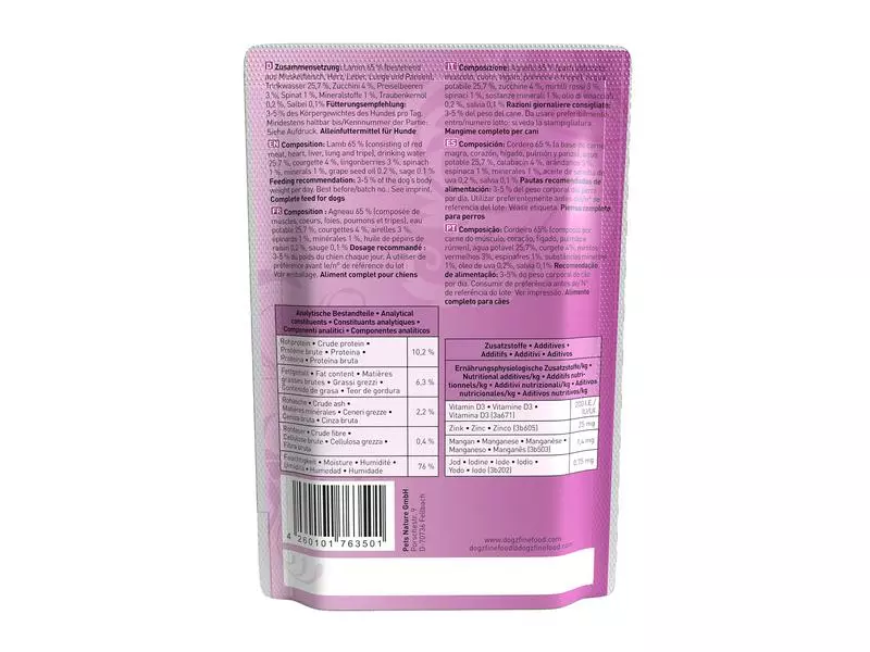 Dogz finefood Nassfutter No.10 Lamm, 100 g 2 Dogz finefood Nassfutter No.10 Lamm, 100 g - Image 2