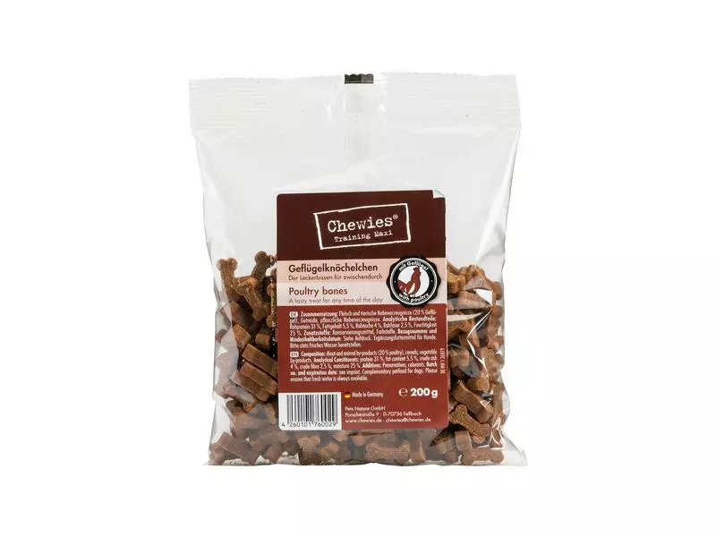 Chewies Leckerli Training Maxi Geflügelknöchelchen, 200 g 2 Chewies Leckerli Training Maxi Geflügelknöchelchen, 200 g - Image 2
