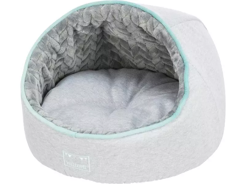 Trixie Kuschelhöhle Junior, ø 40 x 27 cm, Hellgrau/Mint 4 Trixie Kuschelhöhle Junior, ø 40 x 27 cm, Hellgrau/Mint - Image 4