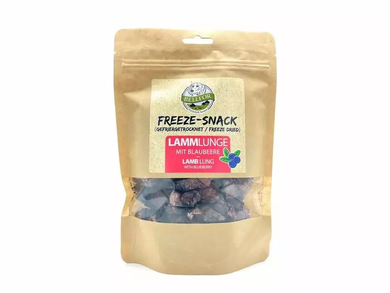 Bellfor Leckerli Freeze-Snack Lamm & Blaubeere, 50 g 1 Bellfor Leckerli Freeze-Snack Lamm & Blaubeere, 50 g