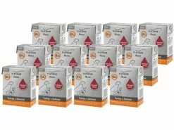 PLATINUM Nassfutter Adult Menu Truthahn & Lachs, 12 x 375 g