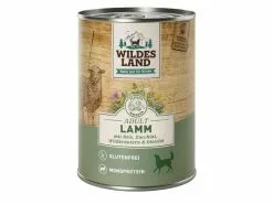 Wildes Land Nassfutter Lamm mit Reis, Zucchini & Wildkräutern 6 x 400 g