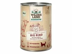 Wildes Land Nassfutter Rind mit Kartoffeln, Karotten & Zucchini 6x400 g